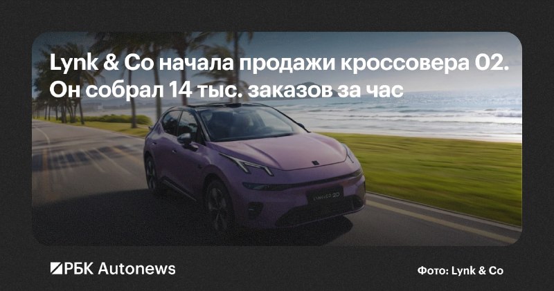 Lynk & Co 02 получил 14 663 заказа за первый час продаж в Китае