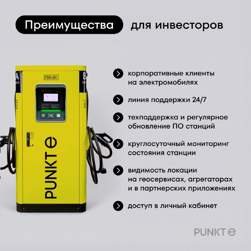 Франшиза PUNKT E: почему сейчас выгодно войти на рынок зарядных станций