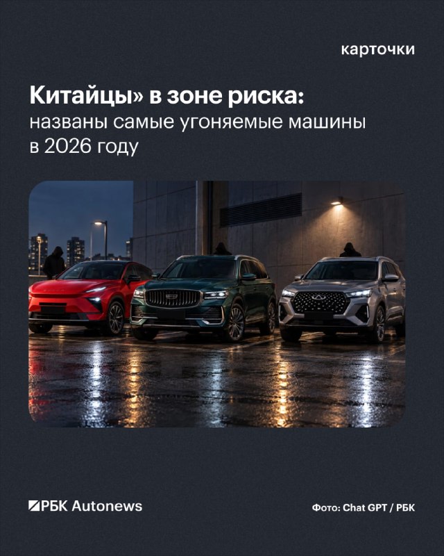 Страховщики зафиксировали снижение угонов авто в 2026 году: какие марки в зоне риска Страховщики зафиксировали снижение угонов авто в 2026 году: какие марки в зоне риска