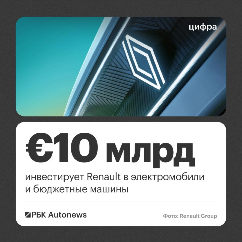 Renault Group вложит более €10 млрд во Франции в электромобили и доступные авто