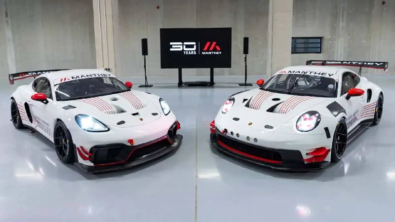 Manthey представила экстремальные Porsche 911 GT3 Cup MR 30 и 718 Cayman GT4 RS Clubsport