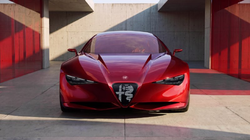 Alfa Romeo Cuorerosso: концепт с гибридным V6 и дверями в стиле Rolls-Royce