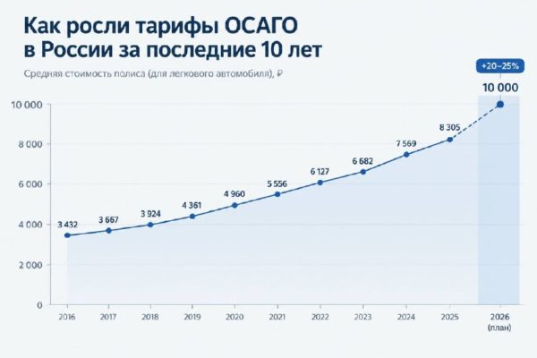 Страховщики просят ЦБ расширить тарифный коридор ОСАГО на 20–25%
