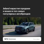 Jeland второй месяц подряд вошел в топ-10 автобрендов России