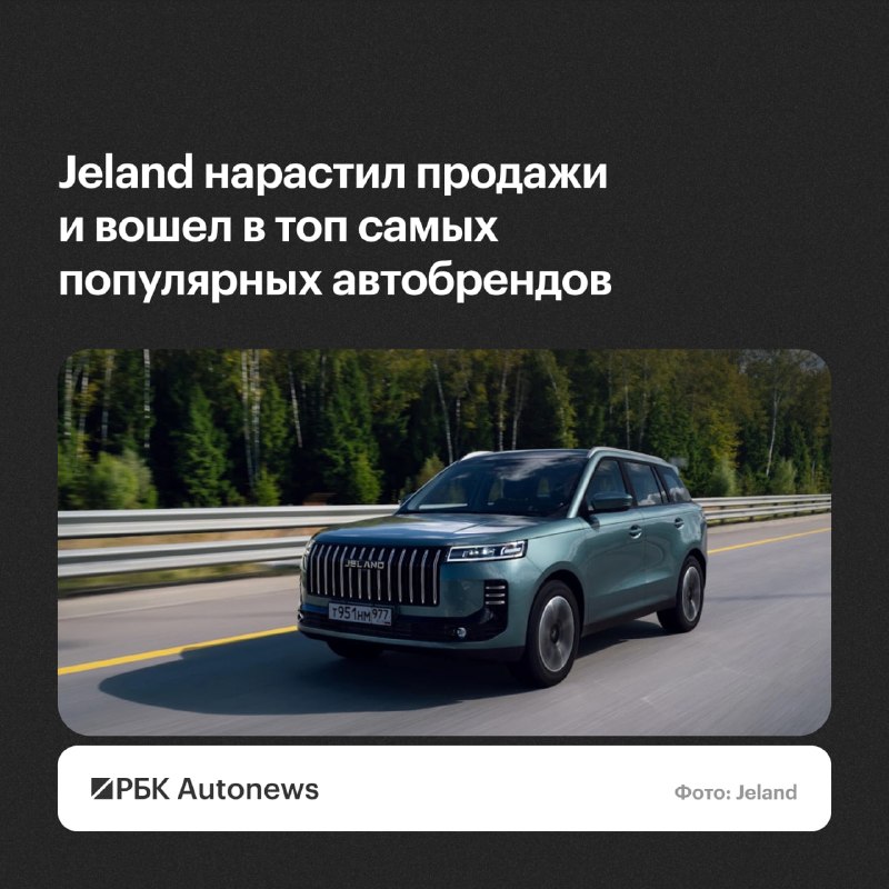 Jeland второй месяц подряд вошел в топ-10 автобрендов России Jeland второй месяц подряд вошел в топ-10 автобрендов России