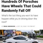 Porsche отзывает 548 автомобилей в США из-за риска отрыва колеса