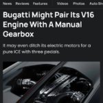 Bugatti рассматривает Tourbillon с механикой и без гибридной системы